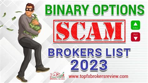 Binary Options Scam Brokers List 2023 Binary Options Scam Brokers