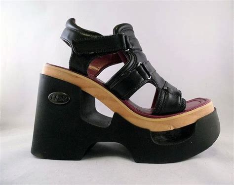Get great deals on ebay! 90s Grunge Mega Platform Wedge Gladiator Sandal Wooden ...