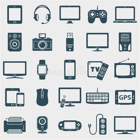 Set Of Vector Devices Icons Stock Vector Illustration Of Icon Camera