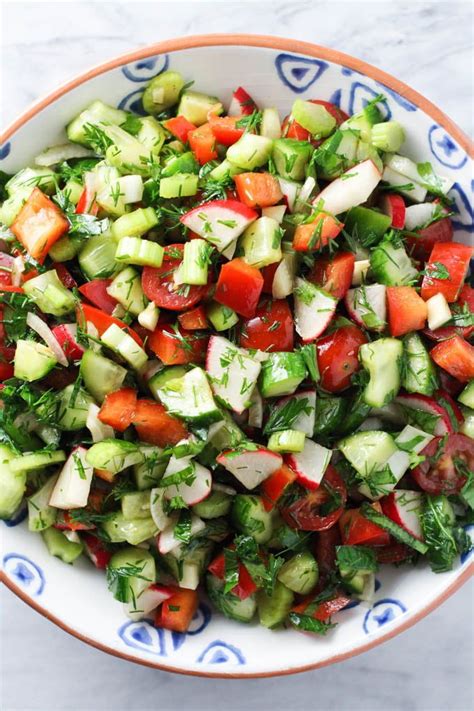 This Fresh Vegetable Salad Is Healthy And Refreshing Its Made With
