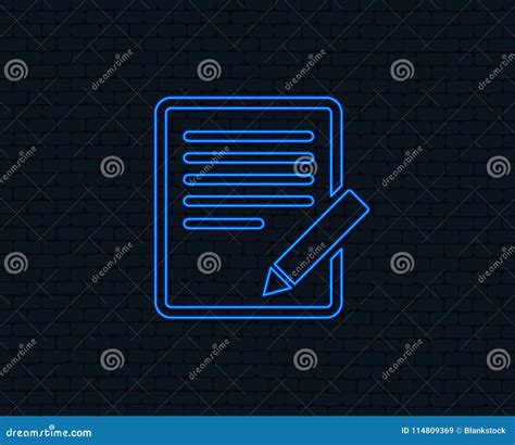 Edit Document Sign Icon Edit Content Button Stock Vector