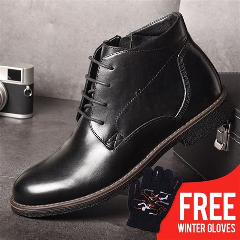 Osco 2018 Business Casual Boots Genuine Leather Men Shoes Fashion Male