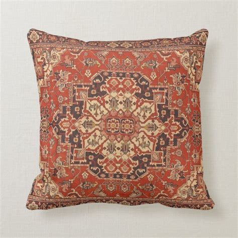 Persian Vintage Rug Floral Fine Art Throw Pillow Zazzle Vintage