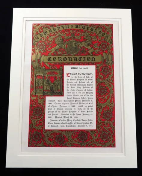 ROYAL PROCLAMATION KING Edward VII Queen Alexandra Historic Antique Print PicClick