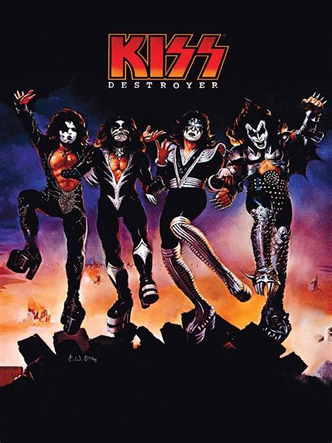 Kiss Destroyer Poster Etsy Rock Album Covers Album Cover Art