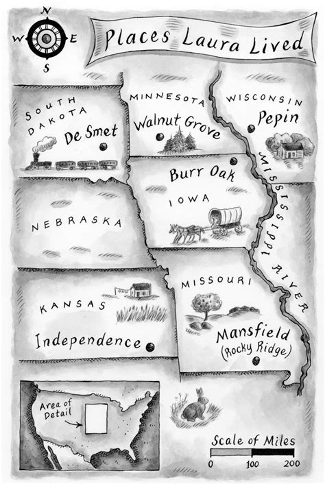 Laura Ingalls Wilder Map