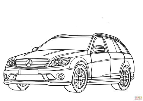 Dibujo De Furgoneta Mercedes Benz Clase C Para Colorear Dibujos Para