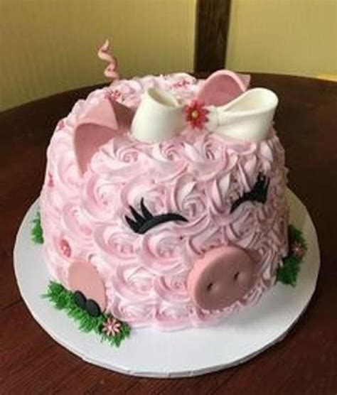 Fondant Piggy Pink Pig Items Gum Paste Fondant For Birthday Etsy In