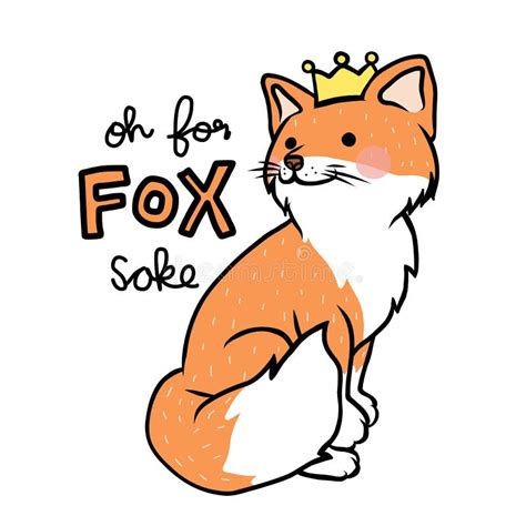 oh for fox sake cartoon vector illustration stock vector illustration of graphic banner