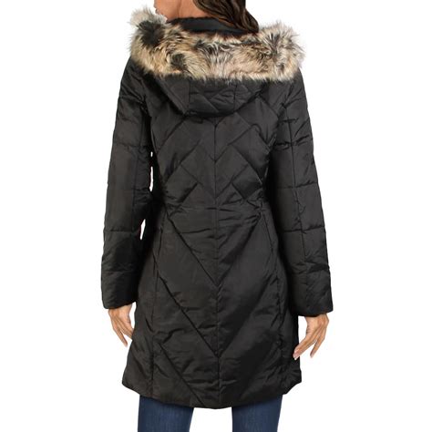 London Fog Women S Faux Fur Trim Warm Winter Down Coat Ebay