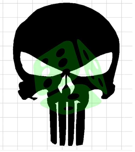 Punisher Skull Digital File Dxf Svg Ai Etsy