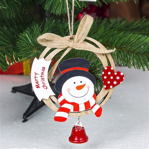 You already know me, i always like to make my own ornaments, i. DIY Wooden Christmas Tree Pendants Bell Santa Claus ...