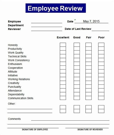 Customer Service Performance Review Template In 2020 Employee