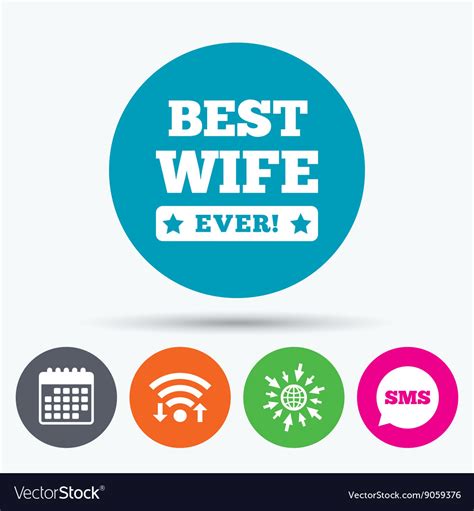 best wife ever sign icon award symbol royalty free vector