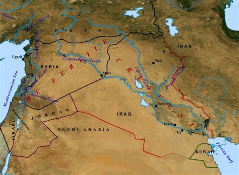 Israel map jerusalem political today printable nations east cities where project maps gerusalemme middle southern border capital israele mappa samaria. Modern Day boundaries & the Fertile Crescent | Ancient ...