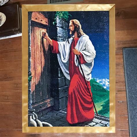Jesus Knocking At The Door 5d Diamond Painting Art Kit Full Etsy