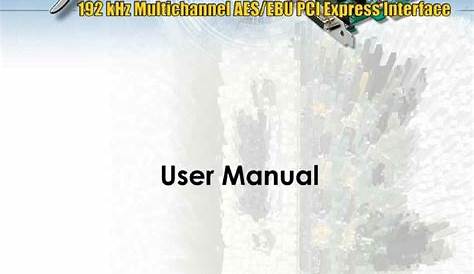 LYNX AES16E USER MANUAL Pdf Download | ManualsLib