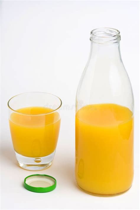 Orange Juice Glass And Bottle Uncovered Stock Photo Image Of Juice