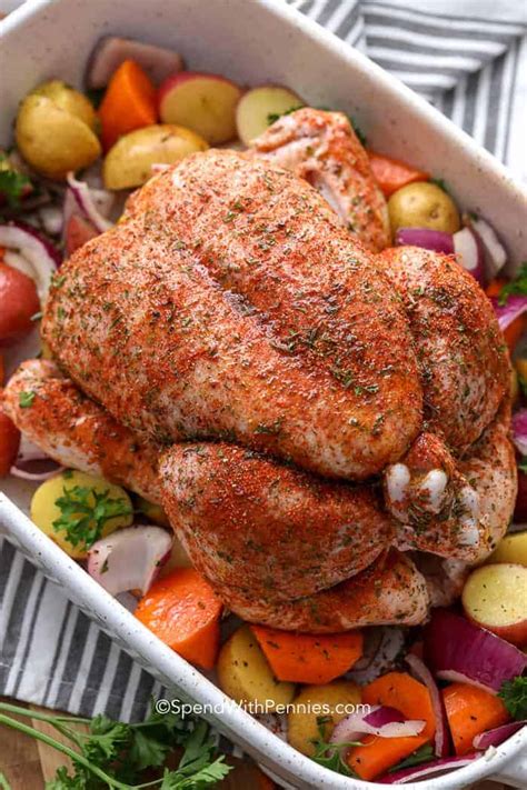 Roast Chicken And Vegetables Spend With Pennies