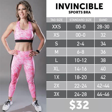 Bra size is notoriously fickle between different lingerie brands; invincible lularoe workout athleisure rise size chart fit ...