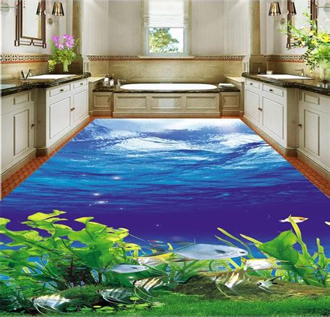 3d Flooring 3d Ocean World Flooring 3d Floor Painting Wallpaper Pvc