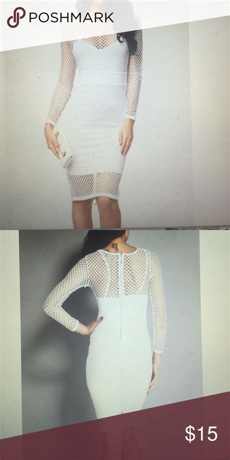 White Netted Cutout Midi Dress Midi Dress Clothes Design Dresses