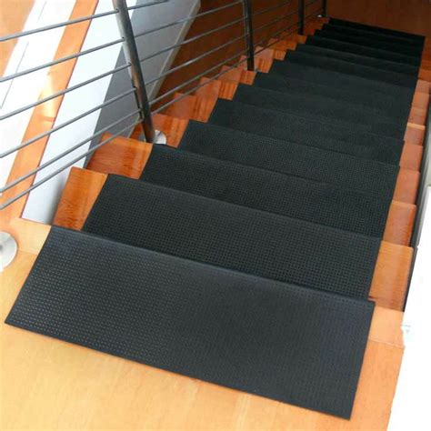 This drop overlap stair nosing produced by t. "Safety First" Rubber Stair Mats