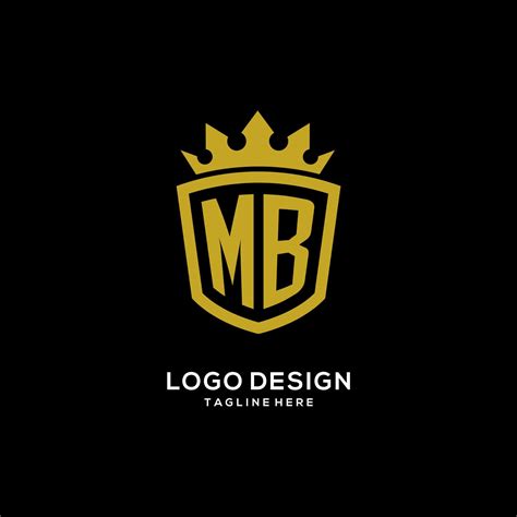 Initial Mb Logo Shield Crown Style Luxury Elegant Monogram Logo Design