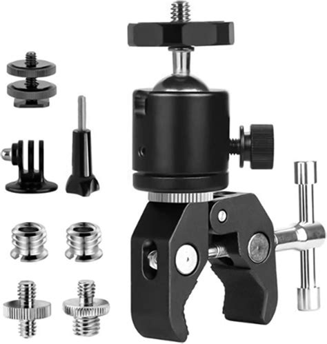 Faefty Super Clamp With Ball Head Camera Mount Clamp With 14 38