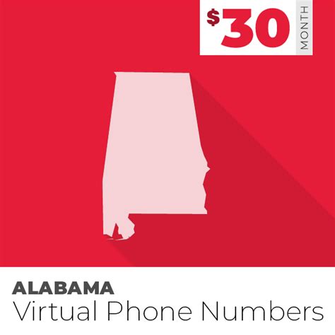 Alabama Virtual Phone Numbers For Business 20month