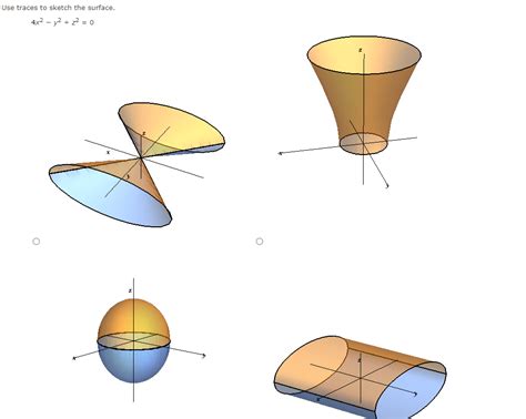 Solved Identify The Surface O Hyperboloid Of One Sheet