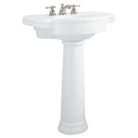 American Standard Retrospect Pedestal Combo Bathroom Sink In White 0282