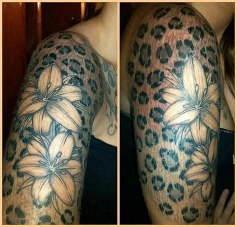 Cheetah Print And Flower Tattoo
