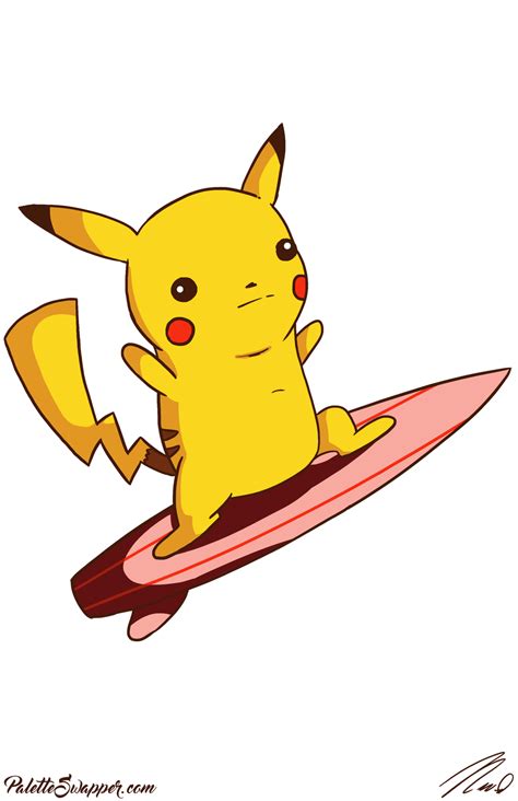 Surfing Pikachu By Mrtree On Deviantart