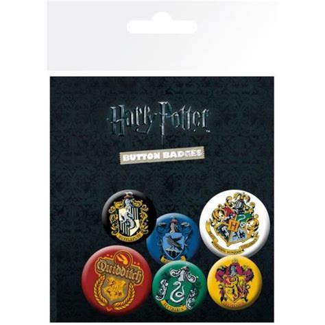 Paquet De Badges Harry Potter Blasons Poudlard Poufsouffle