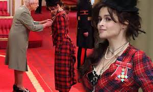 Helena Bonham Carter Picks Up A Cbe From Her Daughter The Queen