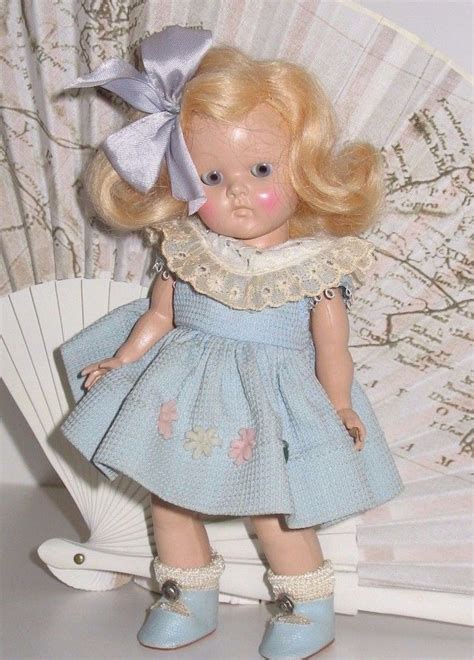 Vintage Ginny Vogue Doll Early Fifties Restrung Blue Brown Eyes Vogue Vintage Vogue Doll