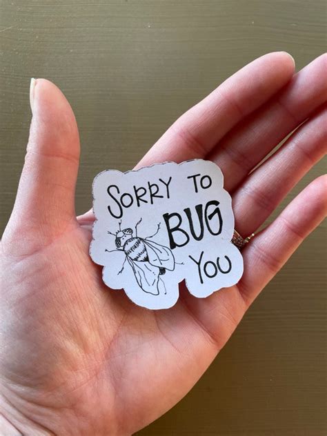 Sorry To Bug You Sticker Stationary Tumbler Hydro Flask Etsy