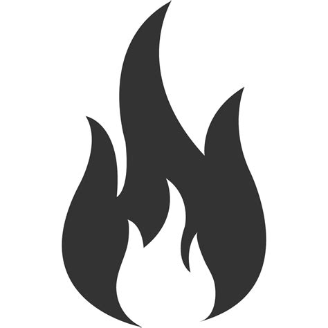 Fire Flame Icon Silhouette Transparent Png Svg Vector File Images