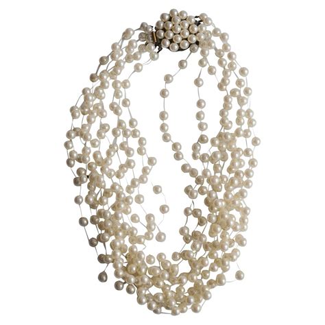 Multi Strand Pearl Necklace By Langani From A Unique Collection Of