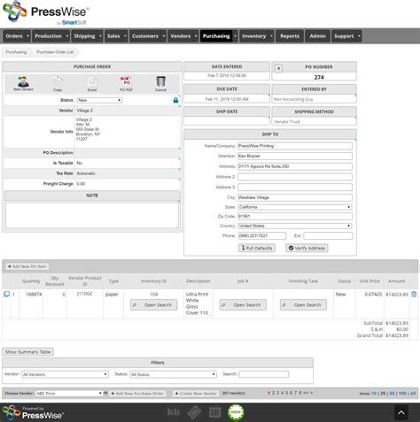 Business inventory management and stock control. Print MIS Inventory Management Software | PressWise