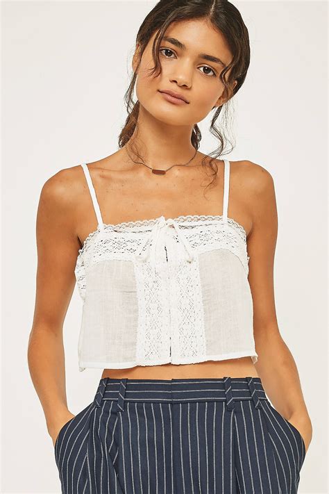 Pins And Needles Embroidered Crop Cami Cropped Cami Fashion Cami