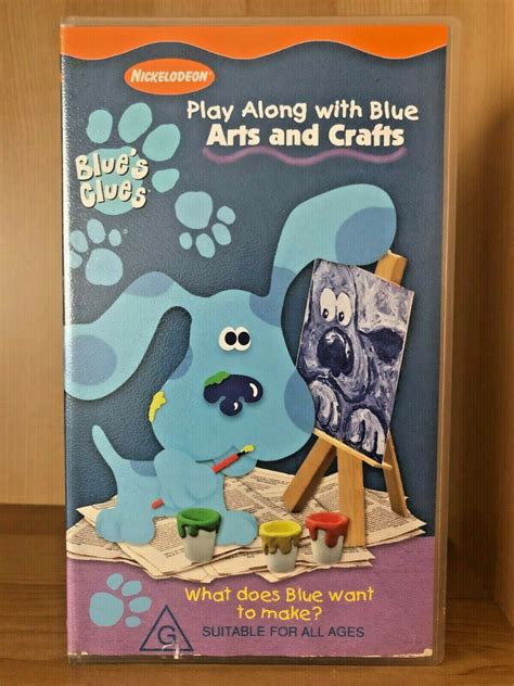 Blues Clues Play Along With Blue Arts And Crafts Rare Vhs Video