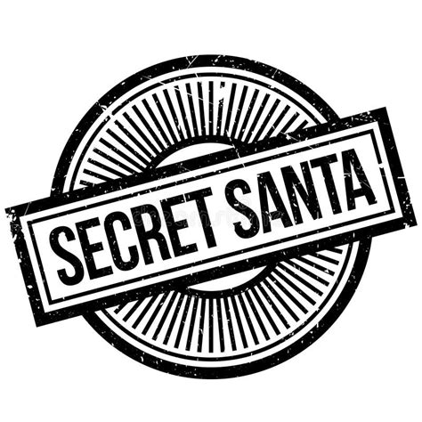 Secret Santa Rubber Stamp Stock Vector Illustration Of Rectangular
