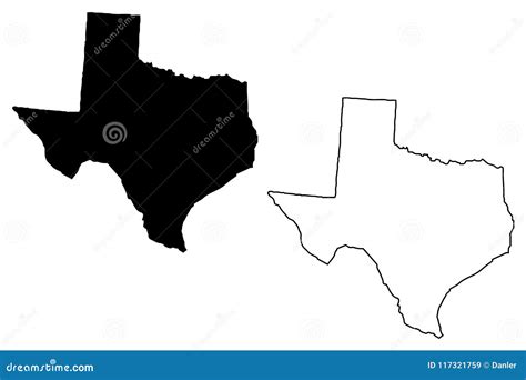 Texas Map Vector Stock Vector Illustration Of Cartography 117321759