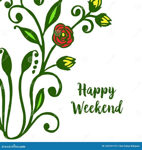 Happy Weekend Beautiful Greeting Card Background Or Banner With