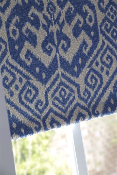 Great savings & free delivery / collection on many items. Blue ikat, boho bedroom roller blind with fabric from John ...