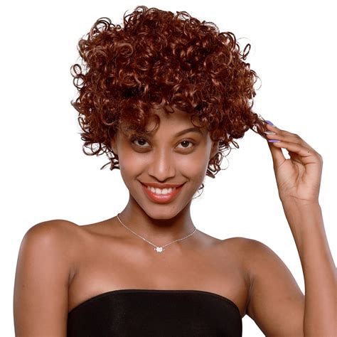 short afro curly wigs pixie cut wig synthetic for african american black women ebay