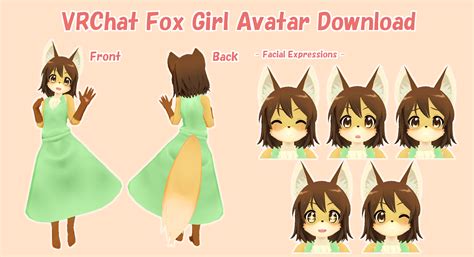 Vrchat Fox Girl Avatar Download By Asdfg21 On Deviantart