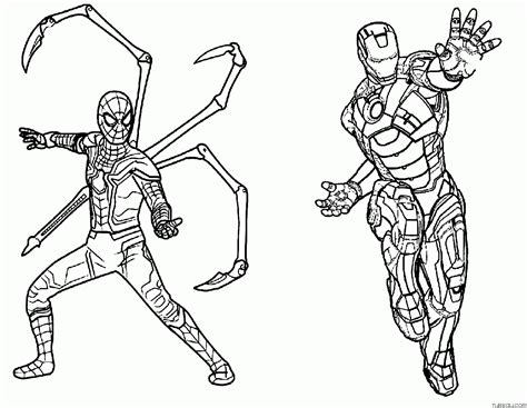 Spiderman Iron Man Coloring Page » Turkau
